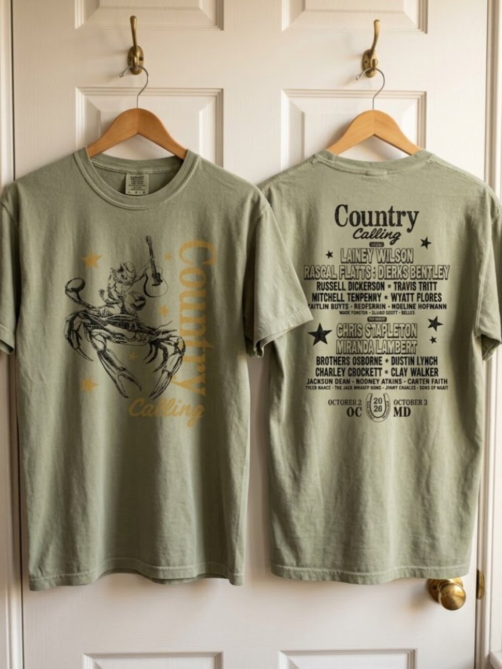 Country Calling Cowboy Lineup Comfort colors Tee
